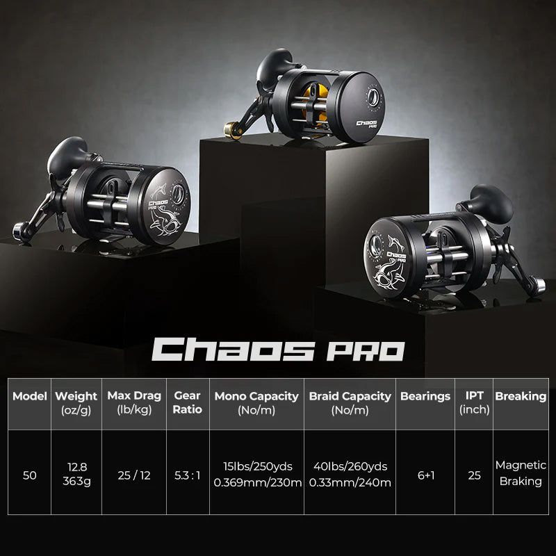 Piscifun® Chaos Pro CNC Baitcasting Reel Freshwater Fishing