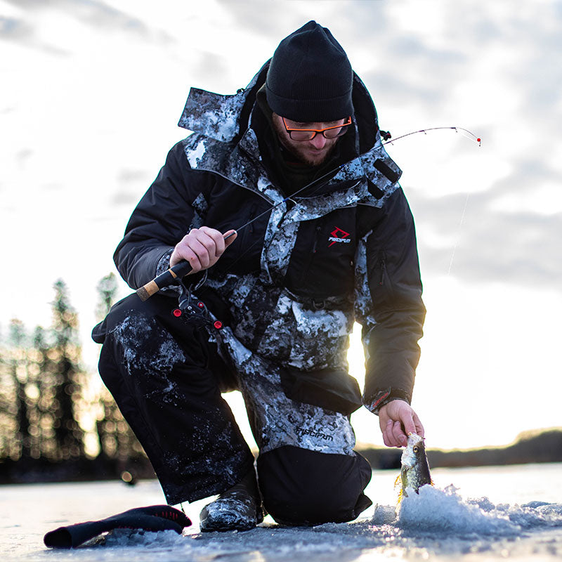 Piscifun Ice Fishing Suit,3 in 1 Jacket,Waterproof Fishing Bib With Flotation Technology