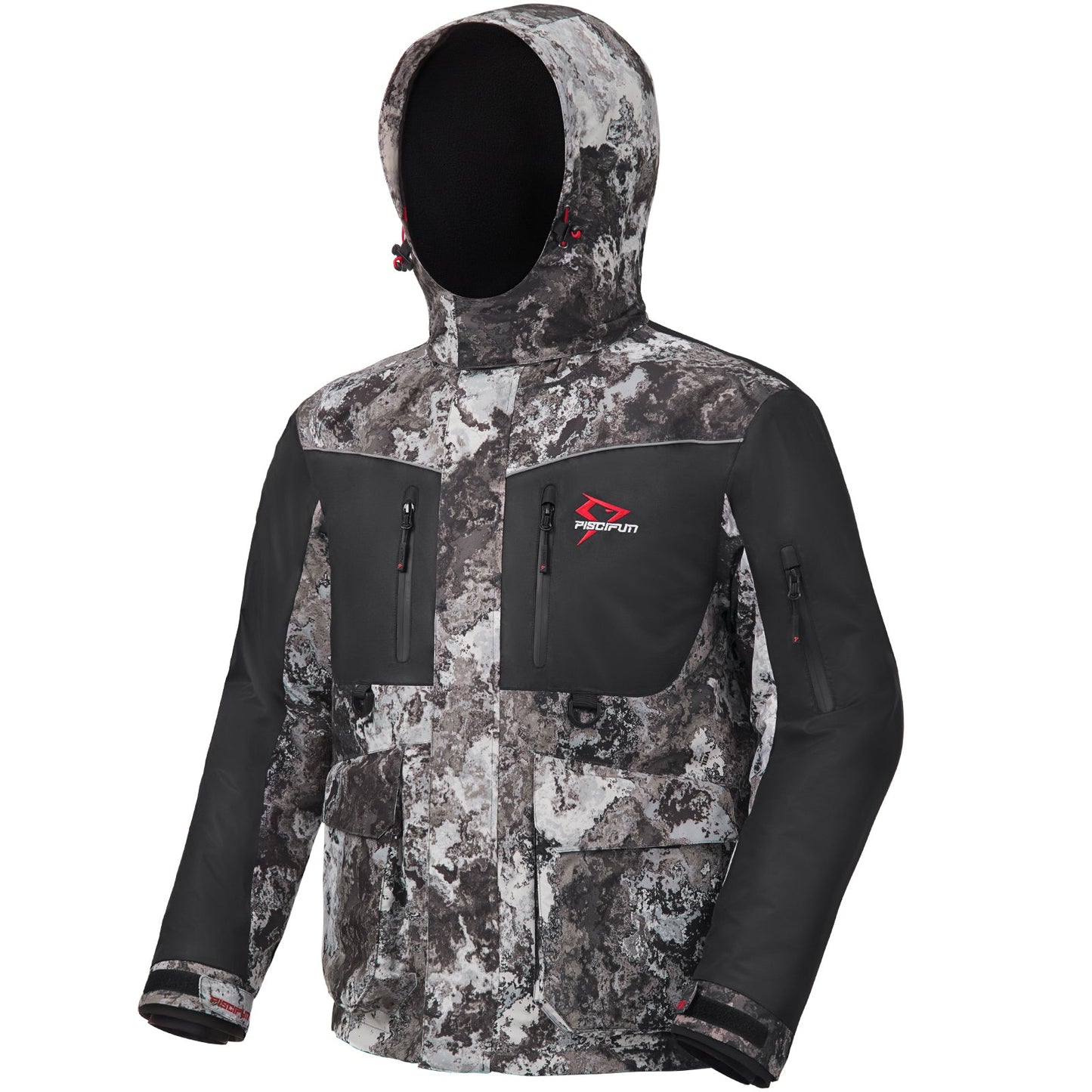 Piscifun Ice Fishing Suit,3 in 1 Jacket,Waterproof Fishing Bib With Flotation Technology