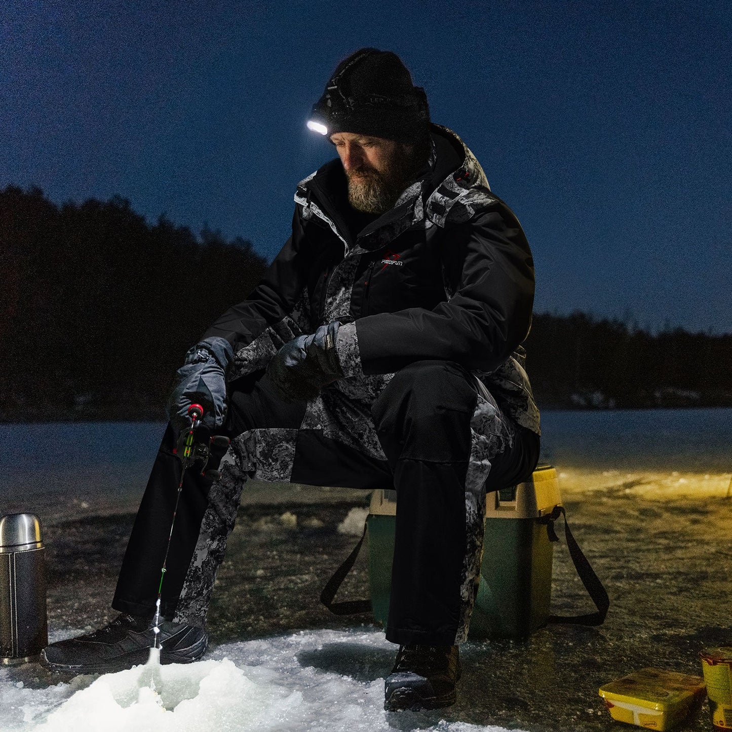 Piscifun Ice Fishing Suit,3 in 1 Jacket,Waterproof Fishing Bib With Flotation Technology