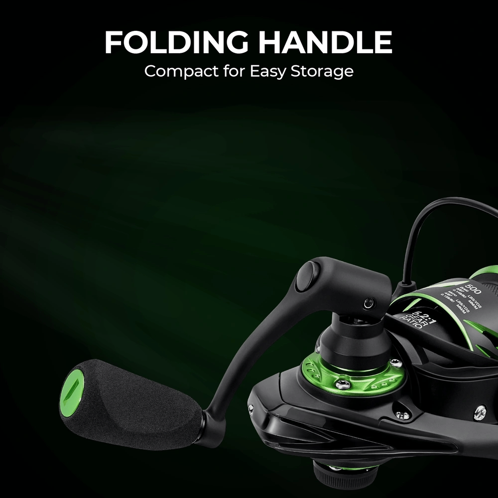 Piscifun® Viper X Ice Fishing Reel, Gear Ratio 5.2:1 High Speed Spinning Fishing Reel Size 500 1000